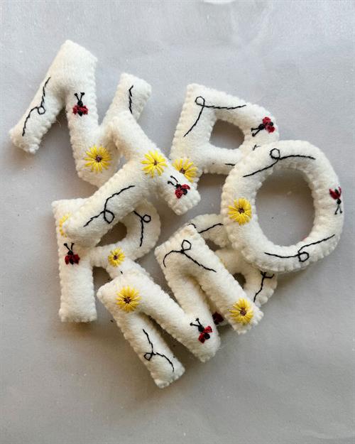 Letter, White, Ladybug