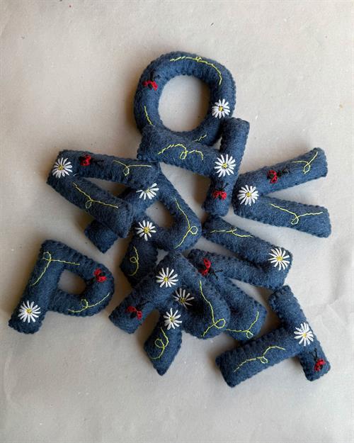 Letter, Dark Blue, Ladybug