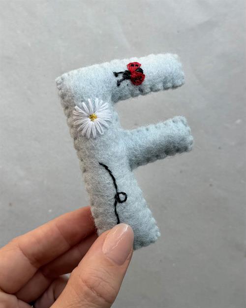 Letter, Light Blue, Ladybug