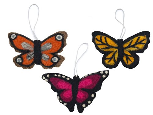 Ornament, Butterflies, 3 pcs