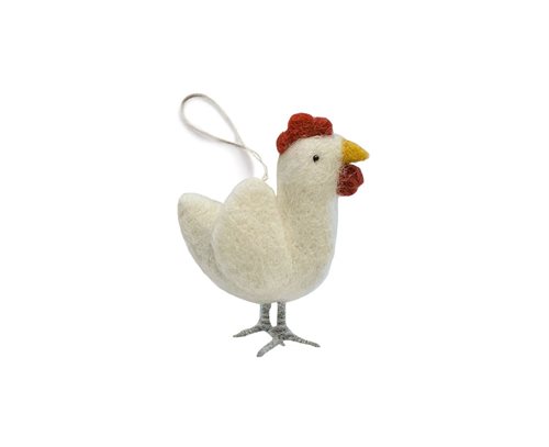 Ornament, Hen, White