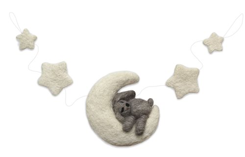 Garland, Rabbit/Moon, White