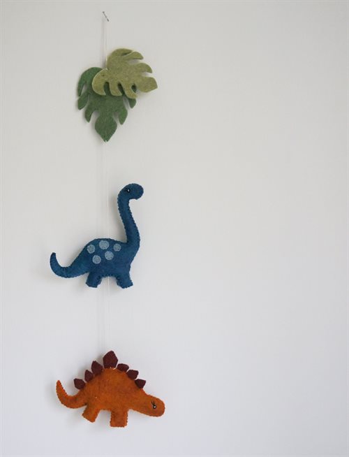 Wall Hanger, Dinosaur, Blue/Orange