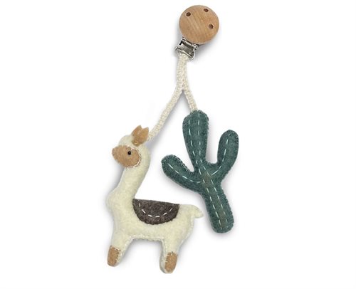 Pram Toy, Llama/Cactus, White