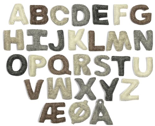 Alphabet (including æøå), Grey