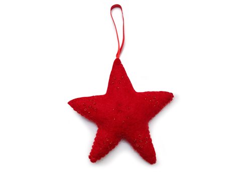 Ornament, Star, Red