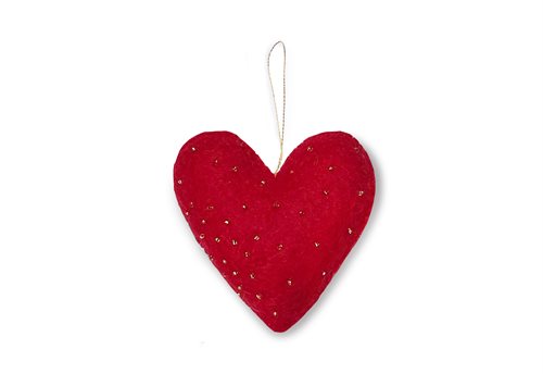 Ornament, Heart, Red/Gold