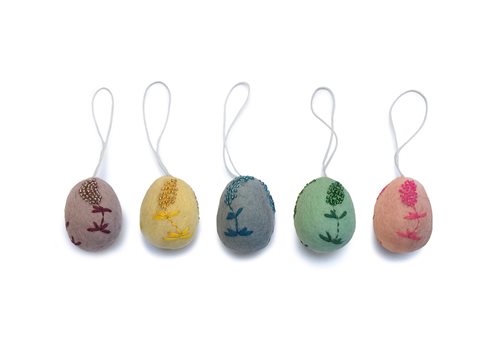 Ornaments, Eggs, Beads, 5 pcs