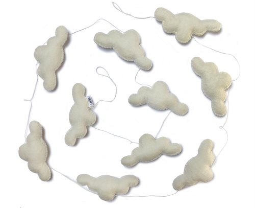 Garland, Clouds, White