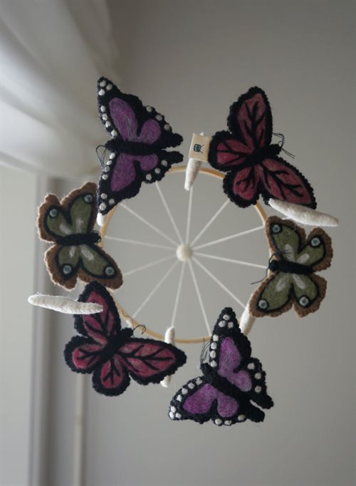 Mobile, Butterfly, Pink/Purple/Mint