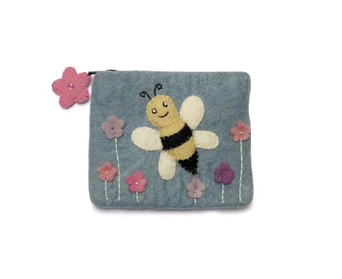 Purse, Bee, Light Blue