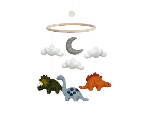 Mobile, Dinosaur, Orange/Grey