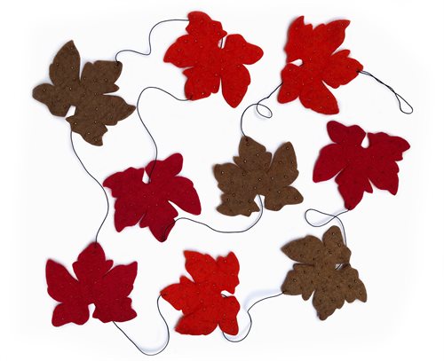 Garland, Leaves, Red/Brown