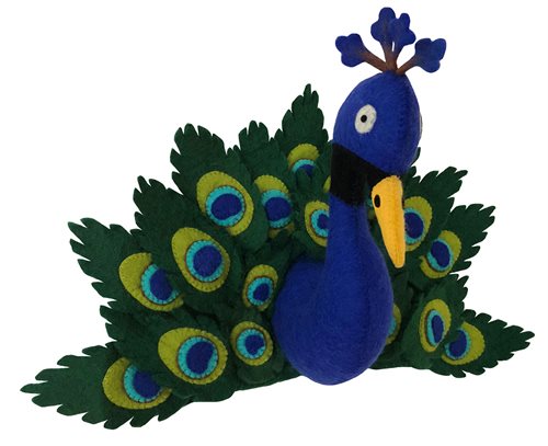 Animal Head, Peacock, Green