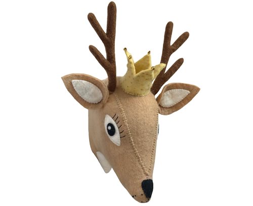 Animal Head, Deer, Beige